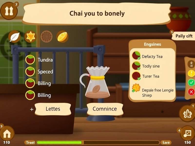 Chai Spice Journey gameplay screenshot showing tea brewing interface